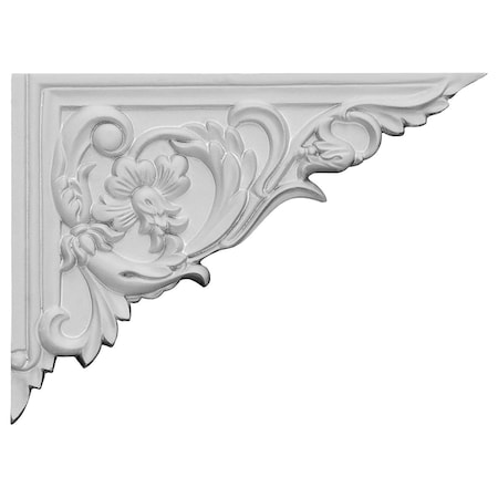 Ekena Millwork 8 5/8"W x 6 1/4"H x 5/8"D Flower Stair Bracket, Right SB08X06FL-R
